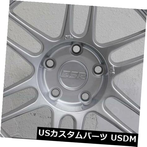 楽天市場海外輸入ホイール 4 新しい17 ESR SR11ホイール17x9 5x114 3 30ハイパーシルバーリム 4 New 17