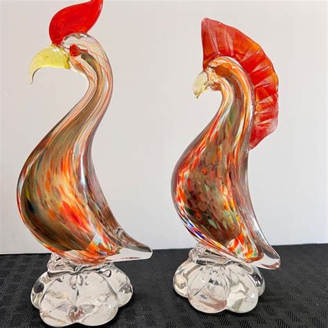 Murano Glass Rooster Etsy