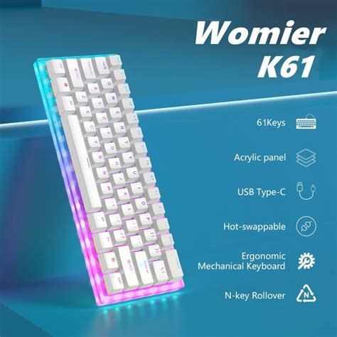 Original Womier K61 Gamakay K61 61 Key Mechanical Keyboard 60 60 PCB CASE Hot Swappable Switch