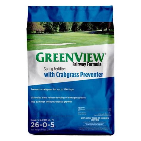 Greenview 17 Lbs Fairway Formula Spring Fertilizer And Crabgrass Preventer Covers 5 000 Sq Ft