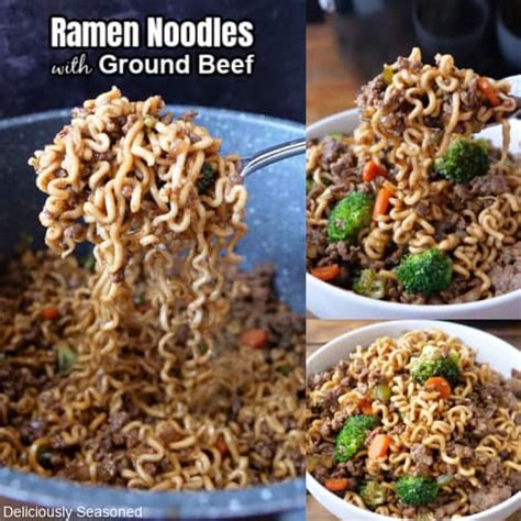 Ramen Noodles with Ground Beef - Deliciously Seasoned
