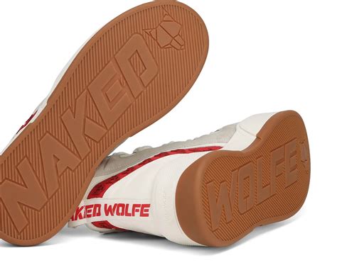 Gi Y Naked Wolfe King White Red Leather Authentic Shoes