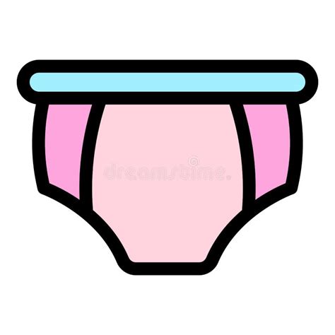 Baby Diaper Icon Color Outline Vector Stock Vector Illustration Of