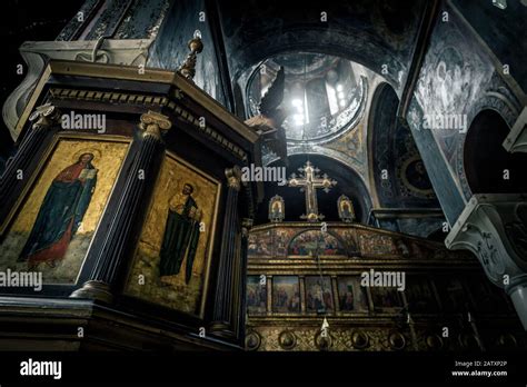 Athens May 6 2018 Inside An Old Orthodox Church In Athens Greece