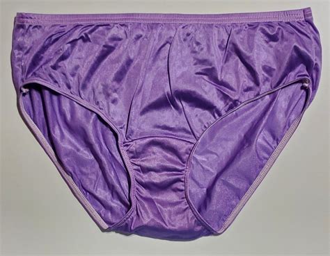 Shadowline Bikini Panty Shiny Nylon Semi Sheer M Pu Gem