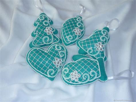 Елочные игрушки из фетра набор Зимний сад в интернет-магазине на ...