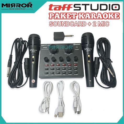 Jual Paket Karaoke Murah Mixer Mini Soundcard Bluetooth V S Taffstudio