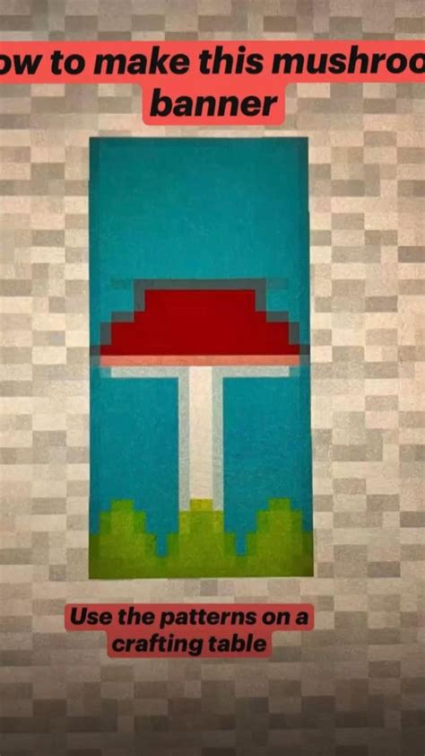 Mushroom Banner Minecraft In 2022 Minecraft Designs Banner Minecraft