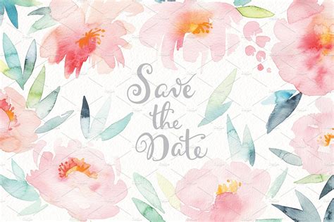 Watercolor Wedding Flowers Decorative Illustrations Creative Market