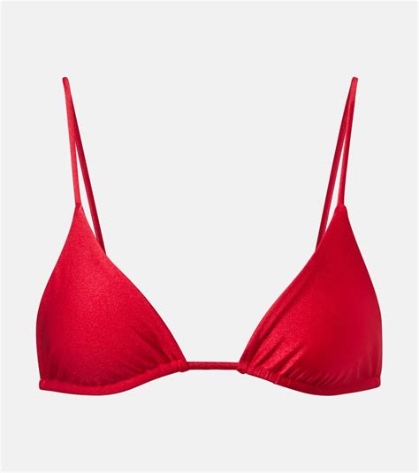 Via Bikini Top In Red Jade Swim Mytheresa