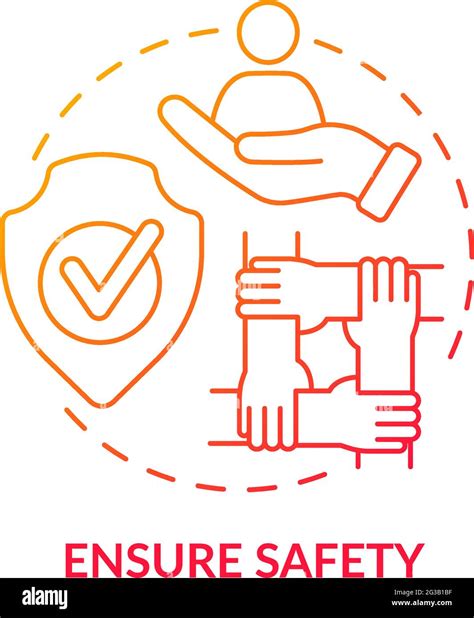 Ensure Safety Concept Icon Stock Vector Image And Art Alamy