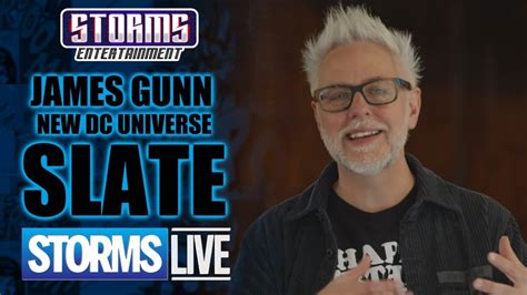 James Gunn New Dc Universe Slate Storms Live Youtube