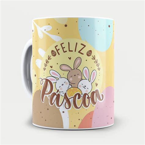 Caneca Feliz Páscoa 20 Elo7 Produtos Especiais