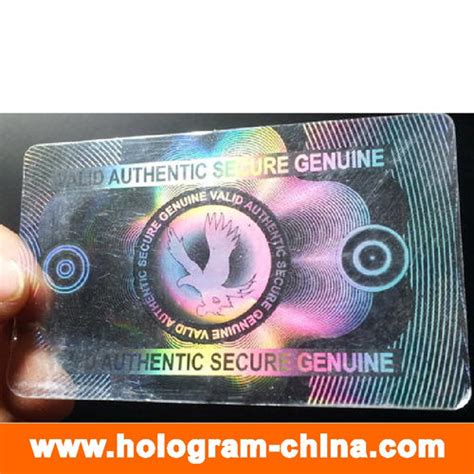 Transparent Anti Fake 3D Laser ID Card Overlay Hologram Overlay