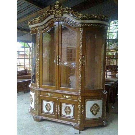 Jual Lemari Hias Minimalis Kayu Jati Murah Furniture Jepara Shopee