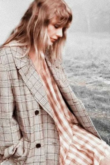 Taylor Swift Folklore Album Brown Wool Plaid Long Trench Coat