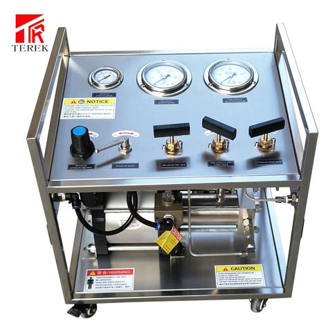 Terek Brand Best Price Double Acting Pneumatic Gas Booster Station With Safety Valve For Gas