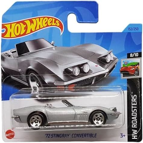 Hot Wheels HW Roadsters 72 Stingray Convertible 1 64 Scale Silver Amazon In Toys Games