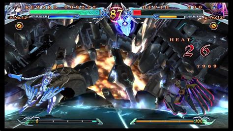 Blazblue Chrono Phantasma Extend Mode Abyss Level 8 Nu 13 VS Mu 12