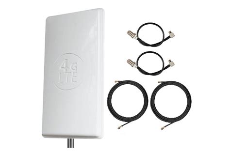 Комплект Антенна Mimo 24 дБи (Logo 4G LTE) + 2 кабеля 10м RG58U с ...