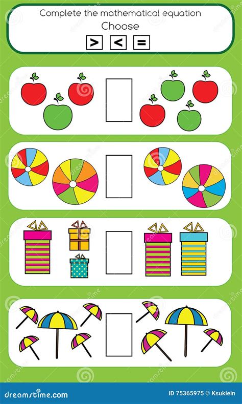 Algebra Activity Coloring Page Cartoon Vector 93414019