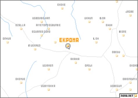 Ekpoma (Nigeria) map - nona.net