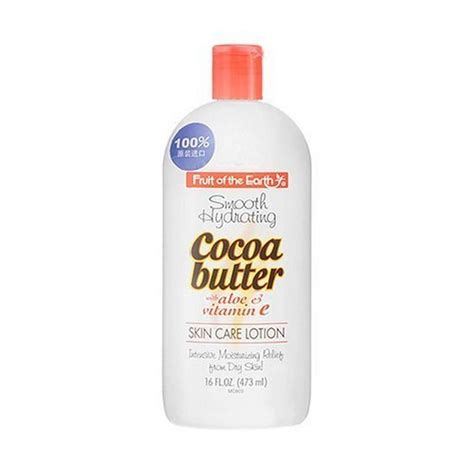 Fruit Of The Earth Smooth Hydrating Cocoa Butter With Aloe And Vitamin E Skin Care Lotion 16 Oz