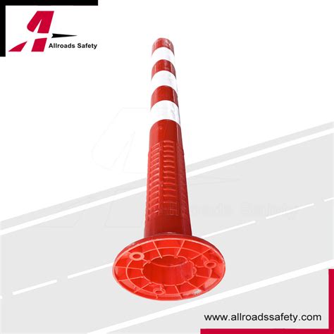 PVC Orange Flexible Traffic Safety Pole - 750mm Traffic Warning Post and Portable Warning Post