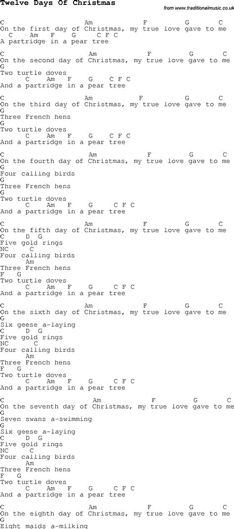 The Twelve Days Of Christmas Lyrics 6