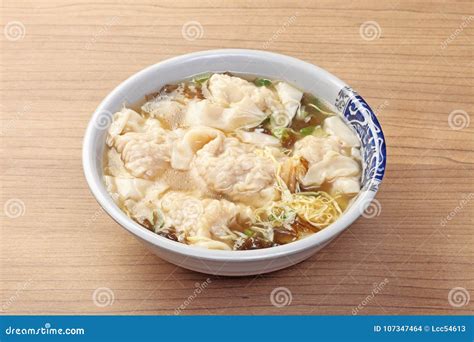 The big pork wonton soup stock photo. Image of ethnic - 107347464