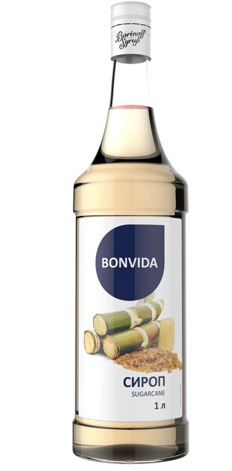 Сироп BONVIDA со вкусом Сахарный тростник, 1 л / для кофе, коктейлей ...