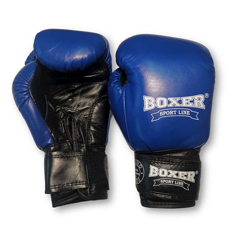 Купить Боксерские перчатки BOXER 8 oz кожа синие, цена 915 ₴ — Prom.ua ...