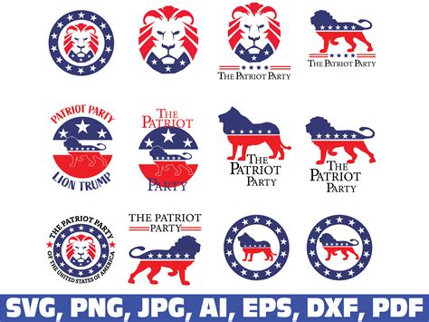 The Patriot Party Lion Patriot Graphic By Sofiamastery · Creative Fabrica