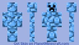 blue creeper Minecraft Skin