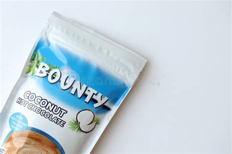 KYIV UKRAINE AUGUST 17 2024 Bounty Hot Chocolate Product Powder Pack With Original Logo
