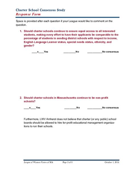 Fillable Online Response Form Lwvamherst Fax Email Print Pdffiller