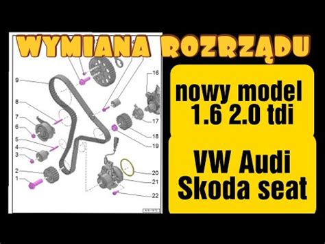 VW Audi Skoda Seat 1 6 2 0 TDI wymiana rozrządu ustawienie rozrządu