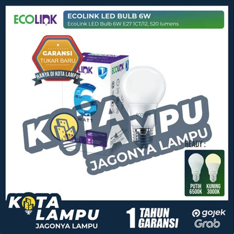 Jual Lampu Led Ecolink Bohlam Bulb Watt W W Watt Garansi