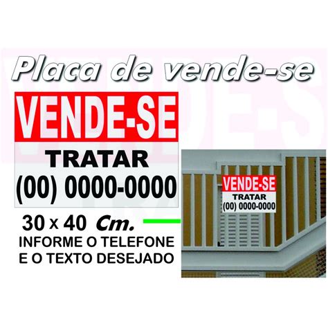 Placas De Vende Se Ou Aluga Se 30x 40cm PVC 2mm Shopee Brasil