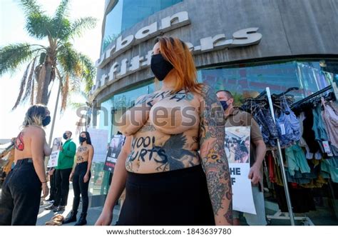 Peta Activists Revealing Naked Truth Wool Stockfoto Shutterstock