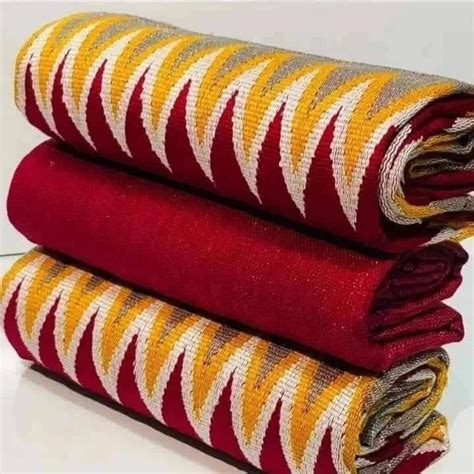 Authentic Kente 6 And 12 Yards Genuine Ghana Handwoven Kente Fabric And