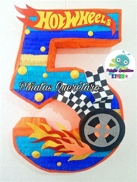 Pi Ata N Mero Con Tem Tica De Hot Wheels Pi Ata De Unicornio Pi Atas Pi Ata