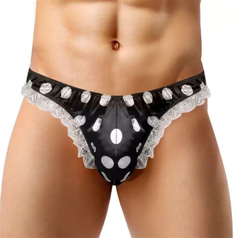 Men S Lace Thong G String Sissy Pouch Panties Bikini Underwear Briefs Underpants Picclick Uk