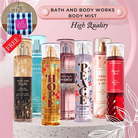 Bath And Body Works Body Mist Perfume BBW Body Mist Minyak Wangi Bath And Body Works 236ml High