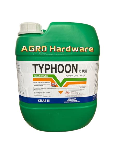 L Typhoon Glyphosate Weed Killer Herbicide Racun Rumpai