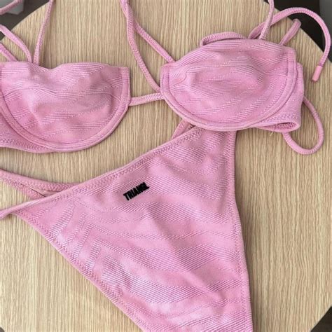 Triangl Bikini Set Pink Top Size Xs Bottoms Size Depop