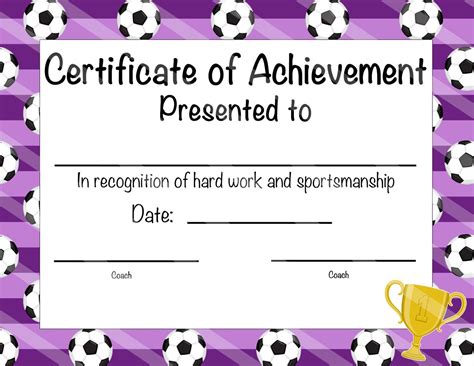 Free Soccer Award Certificates Printable Free Printable