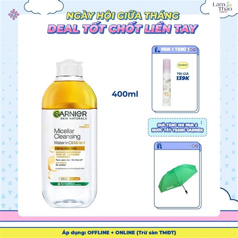 Nước Tẩy Trang Dạng Dầu Làm Sạch Sâu Garnier Micellar Oil Infused Clea