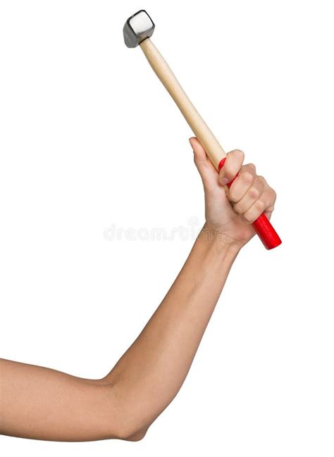 Female Hand Holding Hammer Stock Image Image Of Handle