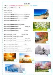 Season song - ESL worksheet by Michelicap